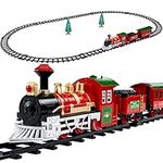 The Twiddlers - 15pcs Christmas Train Gift Set for Kids - Battery Operated with Fully Functional Headlights, Train Sounds and Easy to Clip Track - Festive Toy - Under the Xmas Tree Decorations