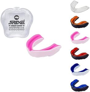 Protège-dents professionnel pour sports de contact, rugby, arts martiaux, karaté, MMA, boxe, hockey, football - Flexible jeunes et adultes (Junior, Rose/Blanc)