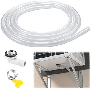 10ft Air Conditioner Drain Hose, 3/5 inch Portable AC Drain Hose Connector, Replacement for Universal Mini-Split Unit and Window Air Conditioner Unit Parts