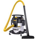 DEWALT 5 Gallon 4 HP STEALTHSONIC Shop Vacuum Wet and Dry DXV05S-QTB Ultra Quiet Stainless Steel Wet/Dry Vacuum Cleaner with Powerful Suction for Garage, Jobsite, and Workshop