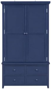 RKPWDE 71.1" Farmhouse Kitchen Pantry Cabinet, 41.3" Wide Freestanding Storage Cabinet with 8 Door Shelves, 7 Drawers, 8-Bottle Wine Rack & 3 Adjustable Shelves, Blue