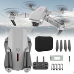 Drone with Camera 1080P HD FPV Foldable Drone for Beginners and Kids, drone with Voice Gesture Control with Carrying Case, One Key Take Off/Land, Optical Flow Positioning, 360° Flip, Waypoint Fly (E-88-21)