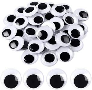 JULMELON 500Pcs Googly Eyes Self Adhesive 25mm, Wiggle Craft Eyes for DIY