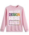 ROSSOSSOR Custom Sweatshirts for Women Design Your Own Personalized Gifts Customized Shirts Crew Neck Pullover Graphic Tops (L, Pink)