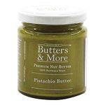 Butters & More Vegan Natural Pistachio Butter (200gm) Single Ingredient & Unsweetened Premium Nut Butter. Keto & Diabetic Friendly.