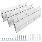 French Cleat Picture Hanger, Aluminum Z Hanger Interlocking Wall Mounting Bracket Hardware Kit Z Clips for Hanging Wall Painting, Mirrors, Panels, Artwork, Cabinet, Whiteboard (6inch-3Pairs)