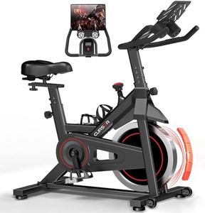 CURSOR FITNESS Vélo d'Appartement pour la Maison, Vélo de Fitness d'Exercice Silencieux avec Résistance Réglable, Guidon et Siège Réglables, Écran LCD,Sièges Respirants, pour Entraînement Cardio