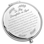 PLITI Daughter in Law Compact Mirror from Mother in Law Father in Law to My Daughter in Law Wedding Pocket Mirror (Daughter in Law CM CA)