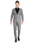 PLATINUM STUDIO Men's Suit (ST-794-GRY-44_Grey)