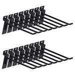 Keadic 20Pcs 6” Slatwall Hooks Set Heavy Duty Slat Wall Shelf Brackets Hanging Hook Pegboard Gridwall Panel Hook for Garage Shop Retail Display and Organization (Black)