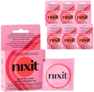 nixit Condoms | Ultra-Thin & Lubricated | No UTI Causing Chemical Irritants | Free from Toxins, Parabens, Spermicide, Glycerin & Fragrances | Vegan-Friendly Latex | 53mm Wide, 190mm Long (6 x3 Count)