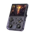 RG353V Handheld Game Console 3.5 Inch IPS Screen 640 * 480 High Resolution CPU RK3566 Quad-Core OS Android 11, Linux 2G/64G+16G 3200mAh Battery(Purple Transparent)