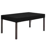 Dokon Rectangle Garden Table Top Covers Waterproof Outdoor Table Cover Heavy Duty 600D Oxford Fabric Windproof Anti-UV Garden Furniture Covers, Patio Furniture Top Cover (200x100x10cm) - Black