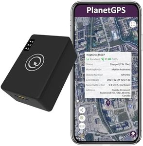 PlanetGPS (Neptune 4G) - Magnetic GPS Tracker for Car Equipment Asset Vehicle Real-Time Tracking Device Worldwide Coverage (Up to 1 Month Battery) - Subscription Required (SIM Card Included)