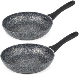 Salter COMBO-3692 Megastone Frying Pan Set - 24/28 cm Non-Stick Fry Pans, Induction Frying Pan, 2 Piece Set, Omelette Pan, Dishwasher & Metal Utensil Safe, PFOA Free, Aluminium, Soft-Touch Handles