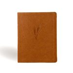CSB Notetaking Bible, Large Print Edition, Camel LeatherTouch Over Board, Black Letter, Wide Margins, Journaling Space, Single-Column, Reading Plan, Easy-to-Read Bible Serif Type
