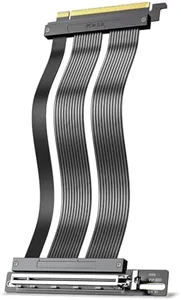 JEYI PCIe 5.0 X16 Riser Cable, GPU Vertical Mount Extension Cable, High-Speed 64GT/s 128GB/s Bandwidth,Compatible with PCIE 4.0/3.0, for RTX5090/RX8900 GPU Graphics Card, Black (200MM/ 20cm/ 0.65ft)