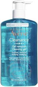 Eau Thermale Avène Cleanance Cleansing Gel 400ml - Cleanser for Oily skin, Face and Body, Sebum-Regulating, Soap Free, Paraben Free, Biogradable Formula