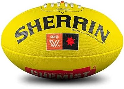 Sherrin AFLW Replica All Surface Football, Yellow, Size 4