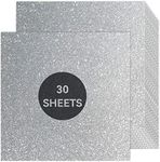 Silver Glitter Cardstock 12 x 12, Paper for Cricut, Thick Card Stock for Card Making, Scrapbooking, Craft(250Gsm 30Sheets)…