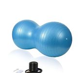 DumanAsen Exercise Ball with Pump, Peanut ball, fitness ball, Ball for Yoga, Pilates, Core Training and Physical Therapy (90cm x 45cm Blue)