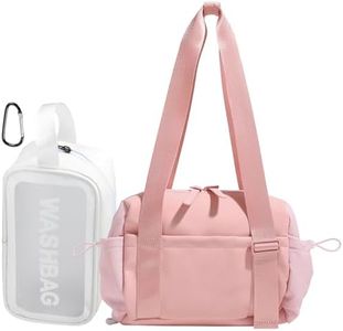 Mini Gym Bag for Women, Small Tote bag with Wet Compartment and Toiletry Bag for Yoga, Pilates, Swimming, Pink
