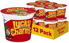 Lucky Charms Gluten Free Cereal with Marshmallows, Whole Grain Cereal in a Cup, Single Serve Cereal Cup, 1.7 oz (Pack of 12)