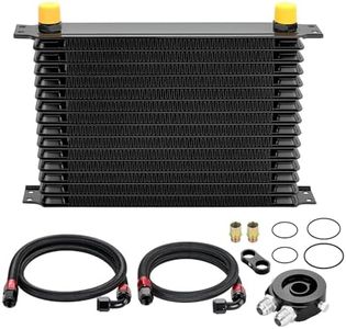 EVIL ENERGY 15 Row Oil Cooler Kit, 10AN Transmission Engine Cooler Universal Aluminium Black