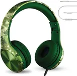 LilGadgets Connect+ Pro Wired Kids Headphones for School with Microphone, Volume Limiting & Noise Cancelling Over-Ear Headset with Cord, SharePort Technology & SoftTouch Padding, Digital Camo