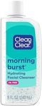 Clean & Clear Morning Burst Oil-Free Hydrating Facial Cleanser with BHA, Cucumber & Aloe Extracts, Face Wash Gently Removes Oil & Pore Clogging Impurities, 8 fl. oz