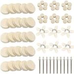 100Pcs Wool Felt Polishing Pad & Polishing Wheel, Kicpot Point & Mandrel Kit for Dremel Rotary Tools (100Pcs)