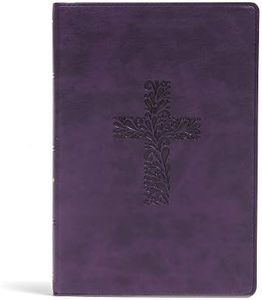 KJV Rainbow Study Bible, Purple LeatherTouch, Black Letter, Pure Cambridge Text, Color Coded, Bible Study Helps, Reading Plans, Full-Color Maps, Easy to Read Bible MCM Type