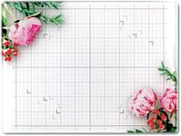 Glass Craft Mat | Magnetic | Heat, Scratch, & Stain Resistant | Perfect for Mixed Media Artwork (Floral, 9 x 12in)