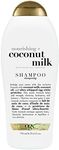 OGX Nourishing + Coconut Milk Moisturizing Shampoo for Strong & Healthy Hair, with Coconut Milk, Coconut Oil & Egg White Protein, Paraben-Free, Sulfate-Free Surfactants, 25.4 Fl Oz