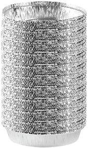 PLASTICPRO 9'' Inch Round Tin Foil Pans Disposable Aluminum, Freezer & Oven Safe - For Baking, Cooking, Storage, Roasting, & Reheating, Pack of 100