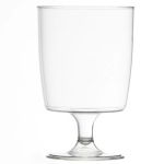 Regalzone 100 Disposable Plastic Wine Glasses 220ml - Suitable for Mulled Wine