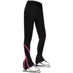 LIUHUO Ice Skating Pants Girls Women's Figure Skating Trousers Black Spin Fleece Breathable Skating Leggings Children, Pink, Small