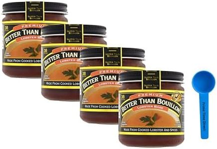 Better Than Bouillon Lobster Base 8 oz (Pack of 4) Bundle with PrimeTime Direct Teaspoon Scoop with BTB Authenticity Seal