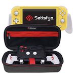 Satisfye - ZenGrip Go Elite Bundle (Lite), Accessories Compatible with Nintendo Switch Lite - Bundle Includes: Grip, Elite Case, Low Profile A-C USB Cable. Bonus: 2 Thumbsticks (Gray)