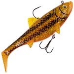 Fox Rage Replicant Wobble Swimbait Rubber Fish Colour: Goldie UV, Length/Weight: 14 cm, 55 g