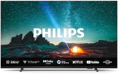 Philips 50PUS7609 4K LED Smart TV - 50-Zoll Display mit Pixel-präziser Ultra HD Titan OS Plattform und Dolby Atmos-Klang. Funktioniert mit Alexa und Google Sprachassistent – Anthrazitgrau