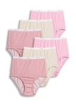 Jockey Women's Underwear Classic Brief - 6 Pack, Sienna Sunset/Simple Pink Stripe/Ivory, 7