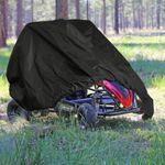 YONQIFON Go Kart Cover,Go Kart for Kids Covers Waterproof Large Go Cart Car Cover,Gokart Accessories - 66.92" L x 45.27" W x 47.24" H, Black