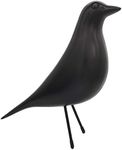 Eames House Bird, Mid Century Bird Adornment Office Home Decor, Desk Dove Ornament, Arts Pigeon Gifts. Eames Replica Sculpture (Black)