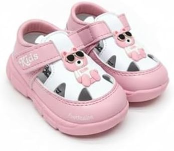 FootStation Chu-Chu Sound Musical First Walking Cozy Sandals for Baby Boys and Baby Girls Age 9-22 Months (Pink., UK Footwear Size System, Infant, Age Range, Medium, 9 Months, 12 Months)