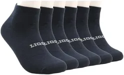 LIQQY Unisex Women's Comfort Low Cut Ankle Quarter Socks with Arch Support 6 Pack