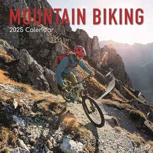 The Gifted Stationary 2025 Square Wall Calendar, Mountain Biking, 16-Month Lifestyles Theme Hanging Calendar with 180 Reminder Stickers, Month Planner for Home, or Creative Spaces, 12x12 In