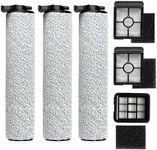 Replacement Brush Roller and HEPA Filters for Bissell Crosswave HF3 Cordless Vacuum Cleaner 3649A Model (3 Set)