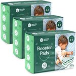 Naturally Nature Overnight Diaper Doubler Booster Pads with Adhesive (96 count) for Pull-on & Regular Diapers | Nighttime Leak Protection for Heavy Wetters, Diaper Liners for Boys & Girls