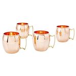 Old Dutch Unlined Moscow Mule Mug, 16-Ounce, Solid Copper, Set of 4